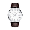 Thumbnail Image 1 of Men's Tissot Classic Dream Analog Watch with White Dial and Brown Leather Strap (Model: T1294101601300)
