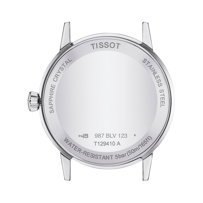 Main Image 3 of Men's Tissot Classic Dream Analog Watch with White Dial and Brown Leather Strap (Model: T1294101601300)