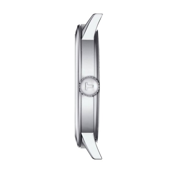 Men's Tissot Classic Dream Analog Watch with Black Dial and Black Leather Strap (Model: T1294101605300)