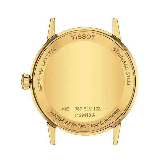 Men’s Tissot Classic Dream Analog Watch with Ivory Dial in Gold-Tone PVD Stainless Steel (Model: T1294103626100)