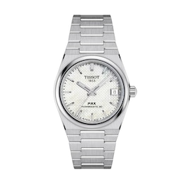 Unisex Tissot PRX 35mm Powermatic 80 Automatic Watch with Mother-of-Pearl Dial (Model: T1372071111100)