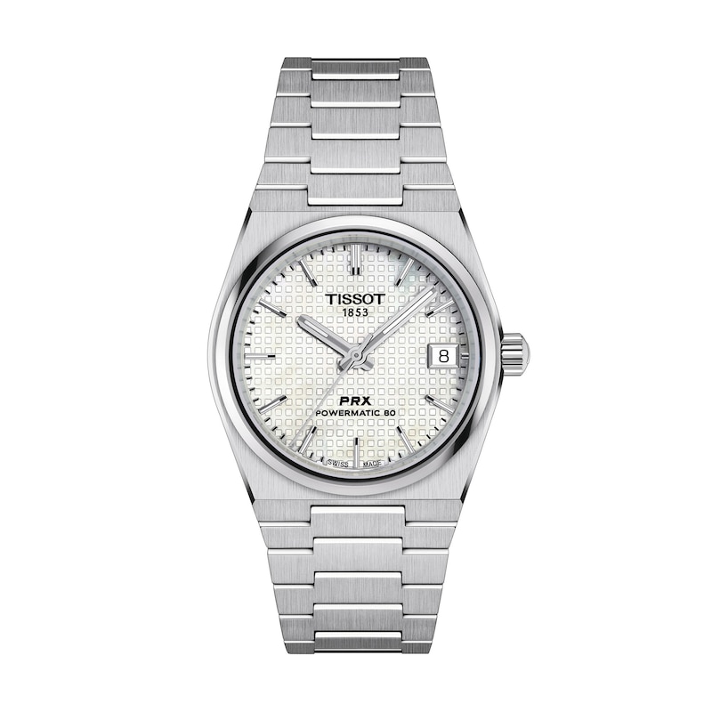 Main Image 1 of Unisex Tissot PRX 35mm Powermatic 80 Automatic Watch with Mother-of-Pearl Dial (Model: T1372071111100)