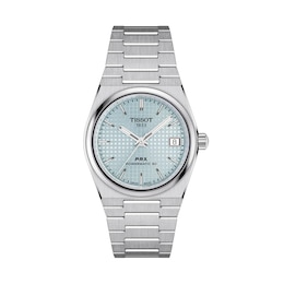 Unisex Tissot PRX 35mm Powermatic 80 Automatic Watch with Ice Blue Dial (Model: T1372071135100)