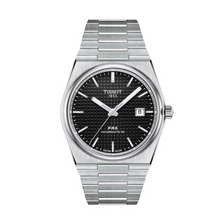 Men's Tissot PRX 40mm Powermatic 80 Automatic Watch with Black Dial (Model: T1374071105100)