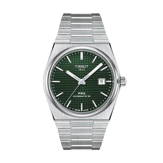 Men's Tissot PRX 40mm Powermatic 80 Automatic Watch with Green Dial (Model: T1374071109100)