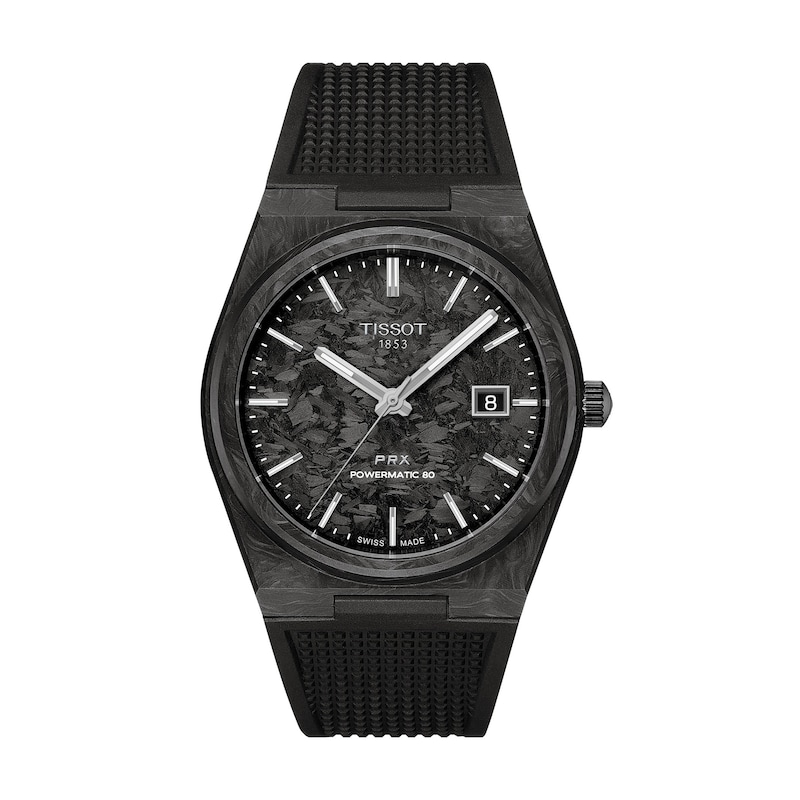 Main Image 1 of Men’s Tissot PRX Carbon Powermatic 80 Automatic Watch with Black Dial (Model: T1379079720100)
