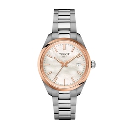 Unisex Tissot PR 100 Analog Watch with Mother-of-Pearl Dial (Model: T1502102111100)