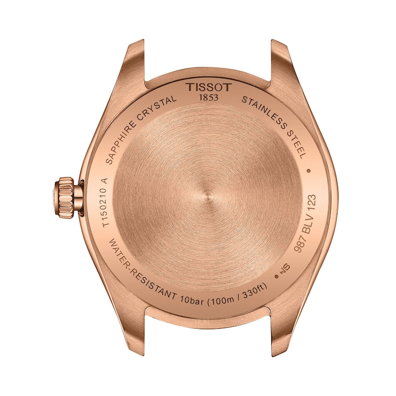 Main Image 3 of Unisex Tissot PR 100 Analog Watch with Brown Dial and Rose-Tone PVD Bracelet (Model: T1502103329100)