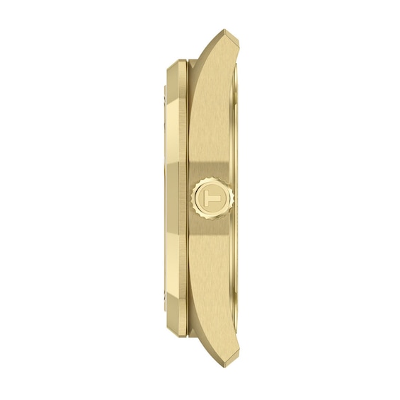 Unisex Tissot PRC 100 Solar Watch with Gold-Tone Dial and PVD Bracelet (Model: T1518223302100)