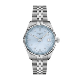 Ladies' Tissot Ballade Analog Watch with Blue Dial and Stainless Steel Bracelet (Model: T1562101135100)