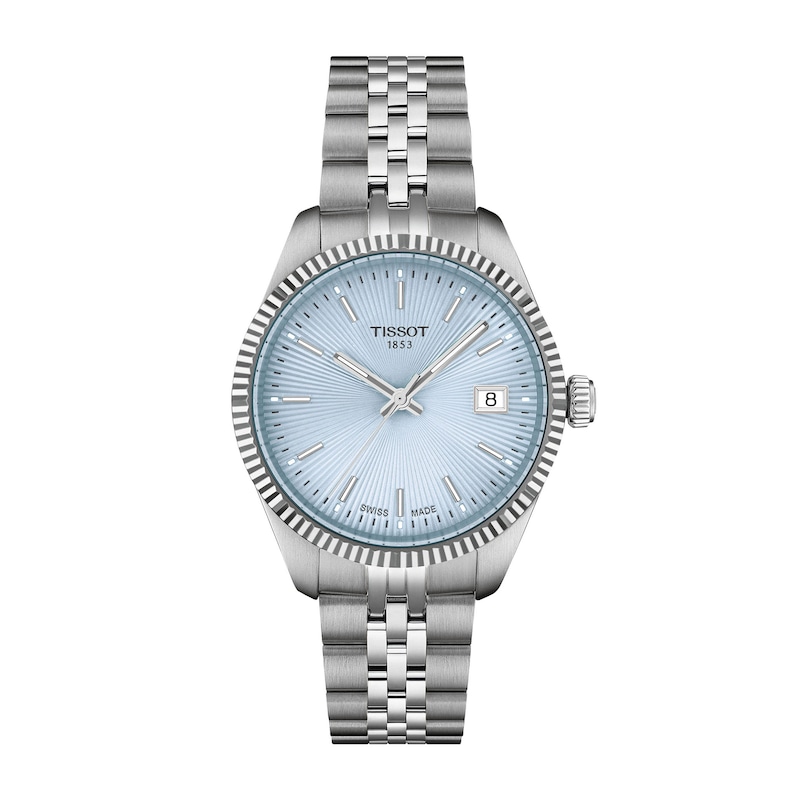 Main Image 1 of Ladies' Tissot Ballade Analog Watch with Blue Dial and Stainless Steel Bracelet (Model: T1562101135100)