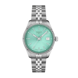 Ladies' Tissot Ballade Analog Watch with Light Green Dial and Stainless Steel Bracelet (Model: T1562101109100)