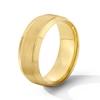 Thumbnail Image 3 of Men's 8.0mm Brushed Stepped Edge Wedding Band in 14K Gold