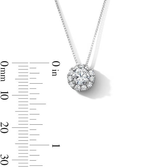 1 CT. T.w. Certified Lab-Grown Diamond Frame Pendant in 10K White Gold (F/Vs2) - 19"