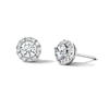 Thumbnail Image 1 of 1 CT. T.W. Certified Lab-Grown Diamond Frame Stud Earrings in 10K White Gold (F/VS2)