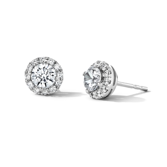 1 CT. T.w. Certified Lab-Grown Diamond Frame Stud Earrings in 10K White Gold (F/Vs2)