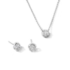 Thumbnail Image 1 of 1 CT. T.W. Certified Lab-Grown Diamond Solitaire Pendant and Stud Earrings Set in Sterling Silver (F/VS2)