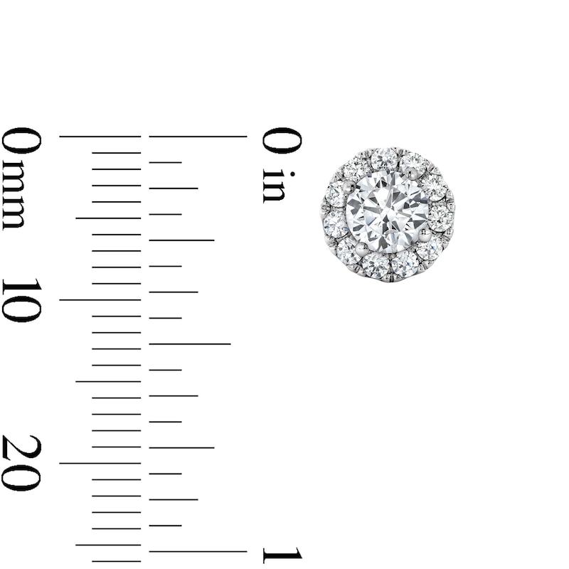 Main Image 2 of 2 CT. T.W. Lab-Grown Diamond Frame Stud Earrings in 10K White Gold (F/VS2)