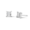 Thumbnail Image 1 of 1/4 CT. T.W. Certified Princess-Cut Lab-Grown Diamond Solitaire Stud Earrings in Sterling Silver (F/VS2)