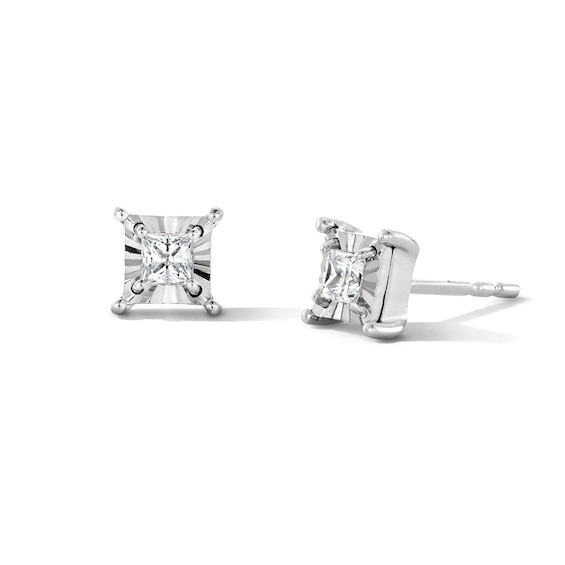 1/4 CT. T.w. Certified Princess-Cut Lab-Grown Diamond Solitaire Stud Earrings in Sterling Silver (F/Vs2)