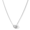Thumbnail Image 1 of 1/2 CT. T.W. Certified Heart -Shaped Lab-Grown Diamond Frame Necklace in Sterling Silver (F/VS2)