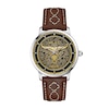 Thumbnail Image 1 of Men's Bulova x Stetson Longhorn Automatic Watch with Black Dial and Brown Leather Strap (Model: 96A334)