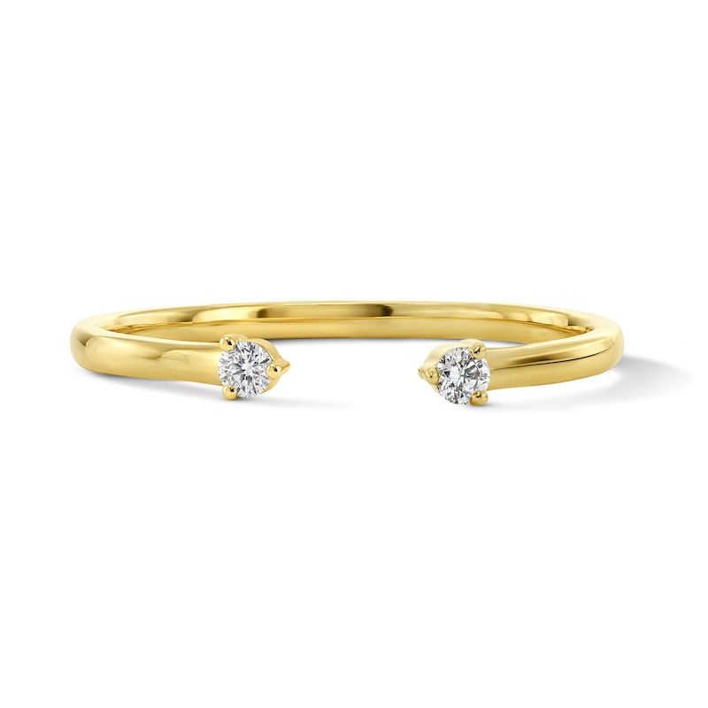 Main Image 1 of 1/20 CT. T.W. Diamond Open Ring in 10K Gold