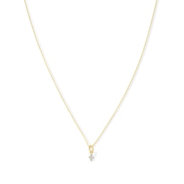 1/20 CT. T.W. Diamond Star Necklace in 10K Gold - 18"