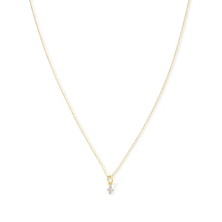 1/20 CT. T.W. Diamond Star Necklace in 10K Gold - 18"