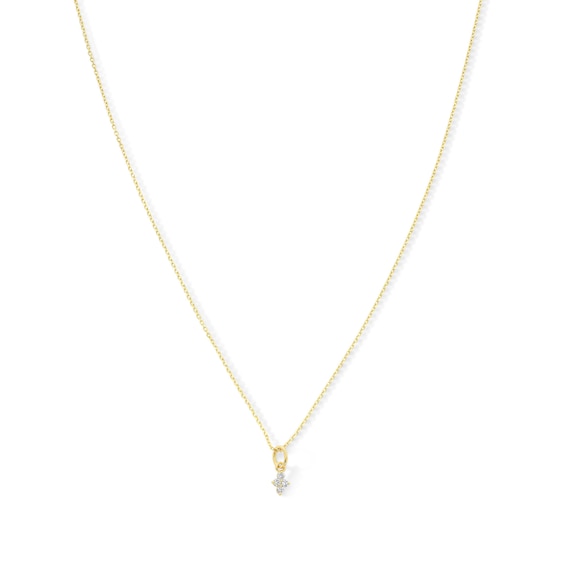1/20 CT. T.w. Diamond Star Necklace in 10K Gold - 18"