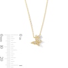 Thumbnail Image 3 of 1/8 CT. T.W. Diamond Tilted Butterfly Necklace in 10K Gold 18”