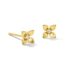 Thumbnail Image 1 of Flower Mini Stud Earrings with Diamond Accents in 10K Gold