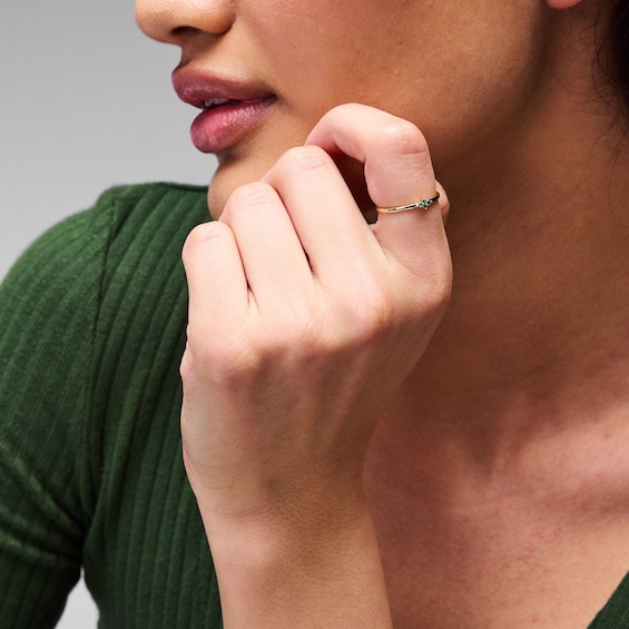 Emerald Quartet Ring in 10K Gold