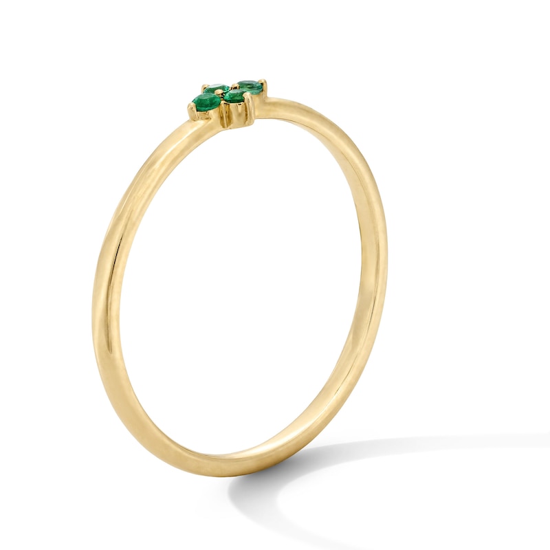 Main Image 3 of Emerald Quartet Ring in 10K Gold