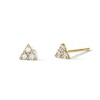 Thumbnail Image 1 of 1/10 CT. T.W. Diamond Triangle Stud Earrings in 10K Gold