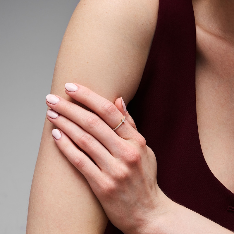 Main Image 2 of 1/5 CT. T.W. Diamond Star Ring in 10K Gold