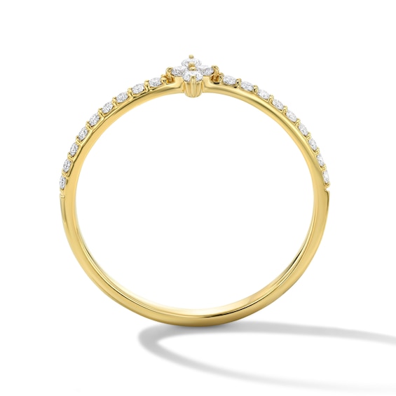 1/5 CT. T.w. Diamond Star Ring in 10K Gold
