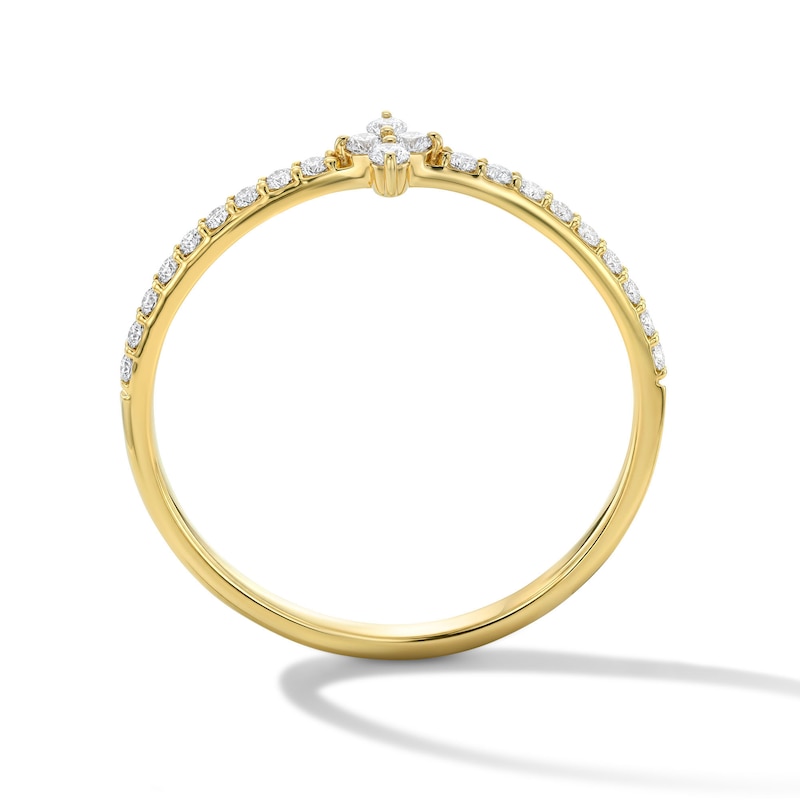 Main Image 3 of 1/5 CT. T.W. Diamond Star Ring in 10K Gold