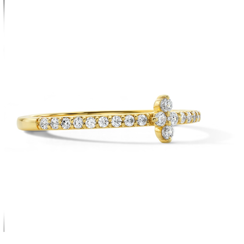 Main Image 4 of 1/5 CT. T.W. Diamond Star Ring in 10K Gold
