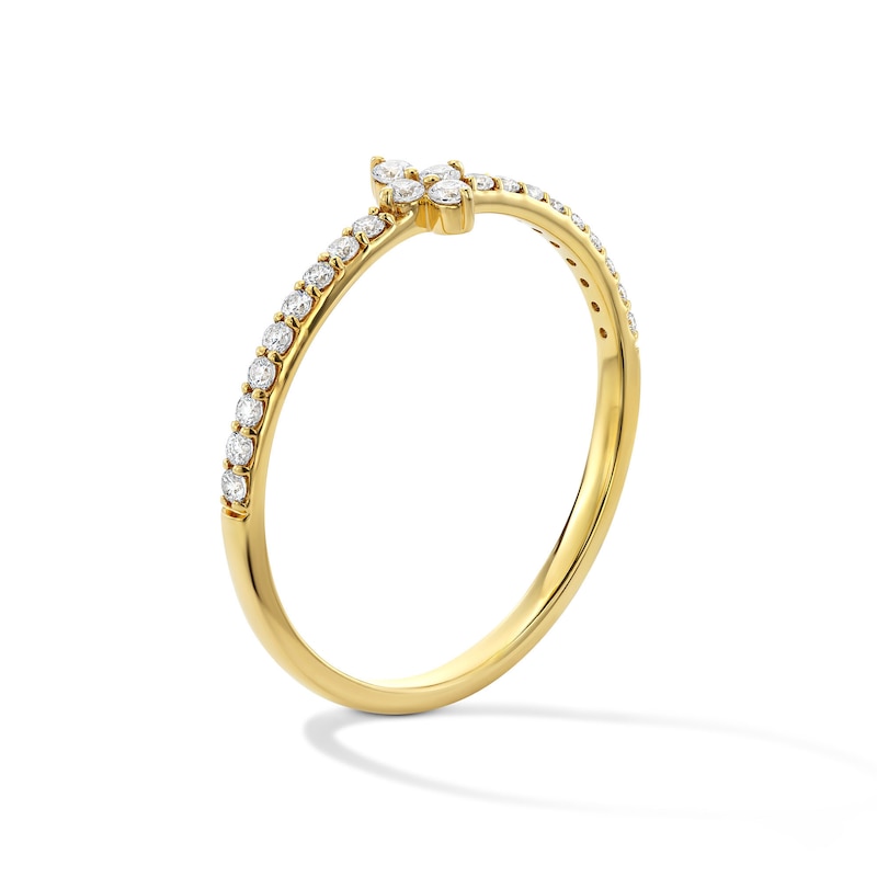 Main Image 5 of 1/5 CT. T.W. Diamond Star Ring in 10K Gold