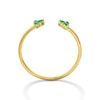 Thumbnail Image 5 of Emerald Trios Open Ring in 10K Gold