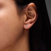 Thumbnail Image 2 of 1/10 CT. T.W. Diamond Petal Mini Stud Earrings in 10K Gold