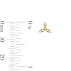 Thumbnail Image 2 of 1/10 CT. T.W. Diamond Petal Mini Stud Earrings in 10K Gold