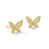 Thumbnail Image 1 of 1/10 CT. T.W. Diamond Butterfly Stud Earrings in 10K Gold