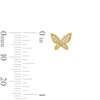 Thumbnail Image 2 of 1/10 CT. T.W. Diamond Butterfly Stud Earrings in 10K Gold