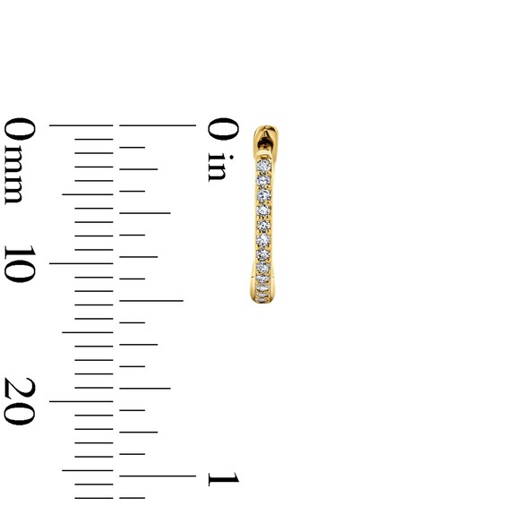 1/10 CT. T.w. Diamond Hoop Earrings in 10K Gold