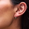 Thumbnail Image 2 of Emerald Quartet Drop Hoop Earrings in 10K Gold