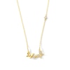 Thumbnail Image 1 of 1/10 CT. T.W. Diamond Butterfly Necklace in 10K Gold - 18”