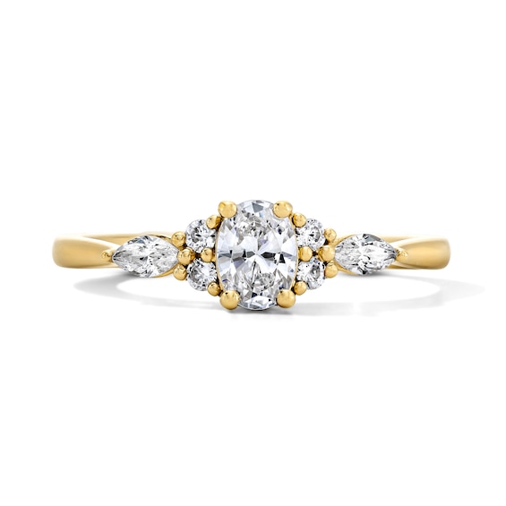 1/2 CT. T.w. Oval Lab-Grown Diamond Engagement Ring in 10K Gold (F/Vs2)
