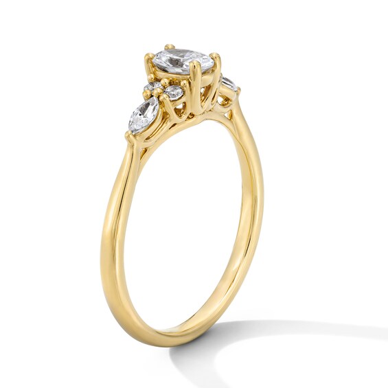 1/2 CT. T.w. Oval Lab-Grown Diamond Engagement Ring in 10K Gold (F/Vs2)